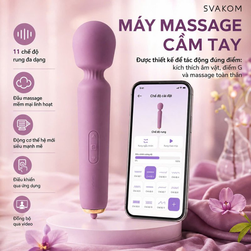 Chày Rung Nhỏ Gọn SVAKOM Emma Neo Mini – Kháng Nước, Sạc Từ Tính 