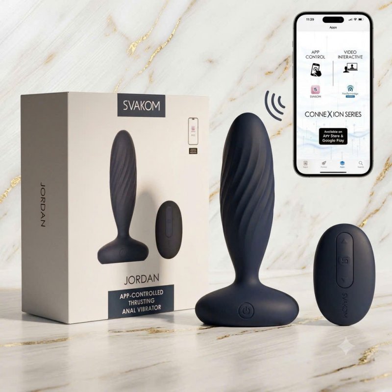 Đồ Chơi Tình Dục Hậu Môn Svakom Jordan 2 Trong 1 - Rung Thụt App & Remote 
